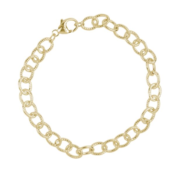 Lined Cable Link Classic Bracelet
