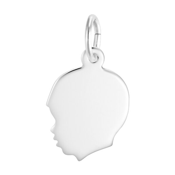 Flat Young Boy's Head Charm