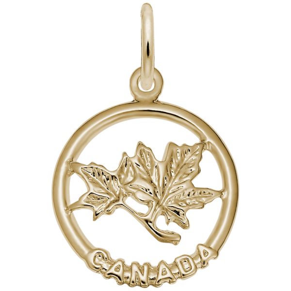 Canada Maple Leaf Ring Charm