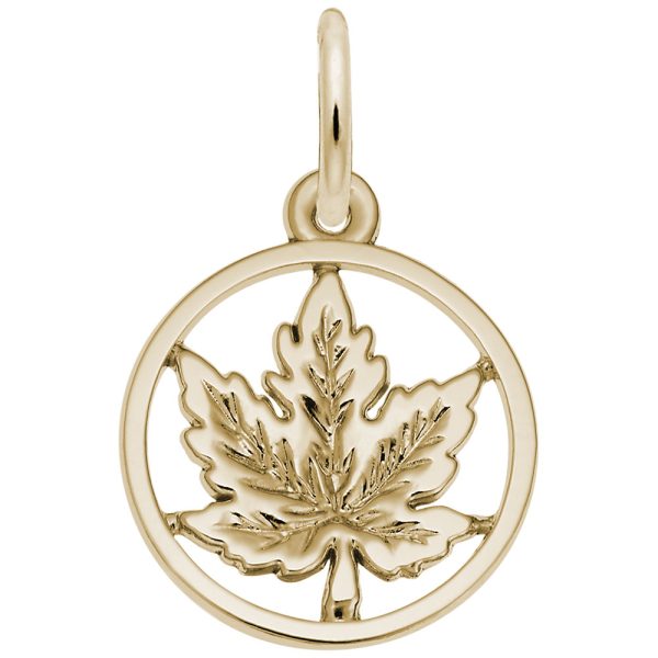 Maple Leaf Small Ring Charm