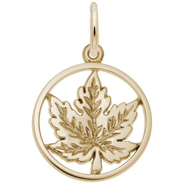Maple Leaf Large Ring Charm