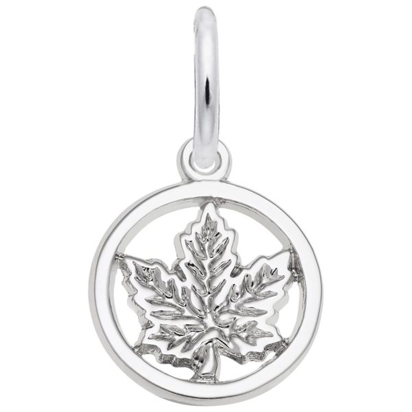 Ringed Maple Leaf Charm