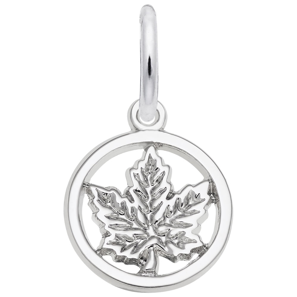 Ringed Maple Leaf Charm - Image 1