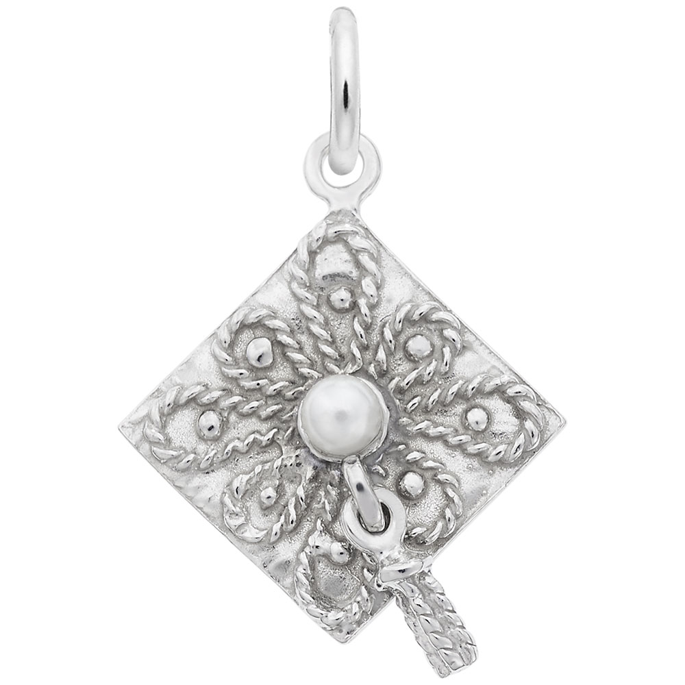 Graduation Cap with Pearl Charm