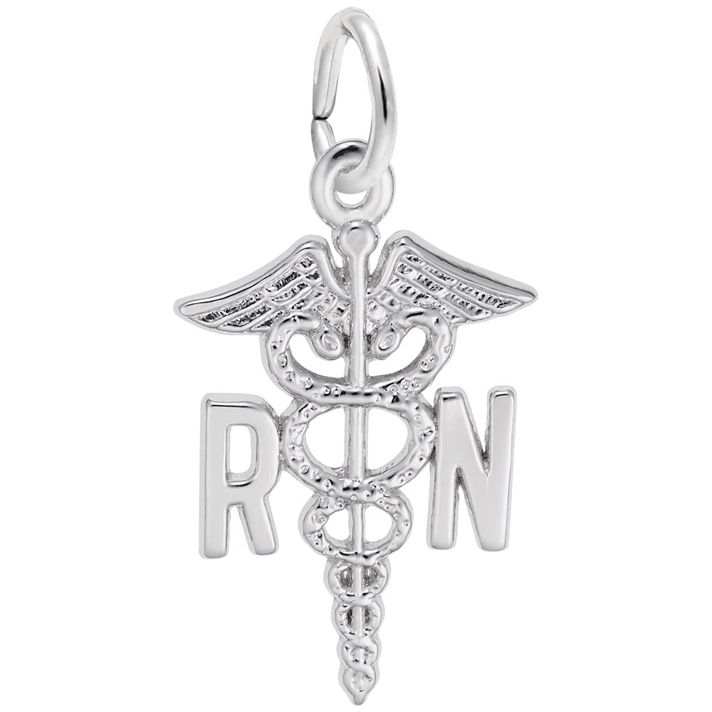 Registered Nurse Caduceus Charm