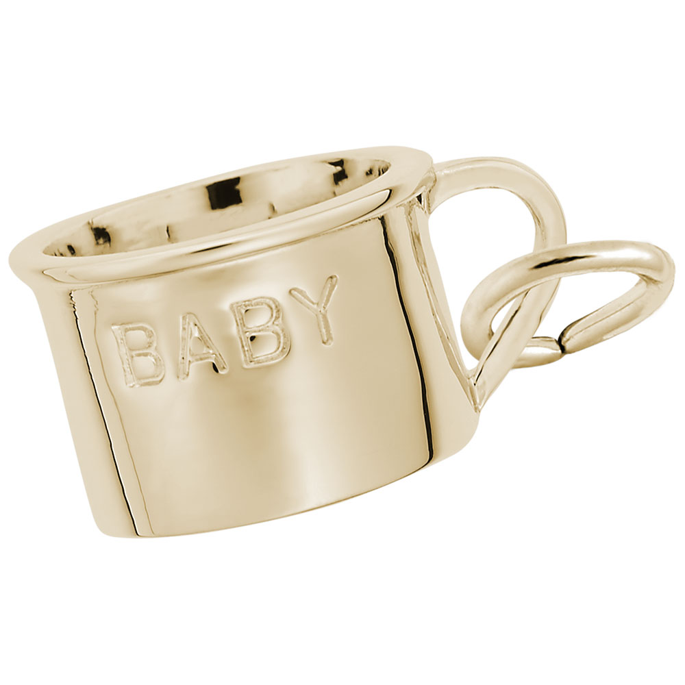 Inscribed Baby Cup Charm - Image 1