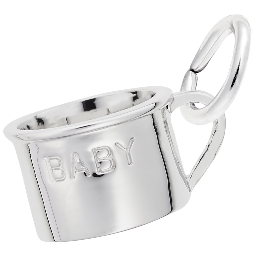 Inscribed Baby Cup Charm
