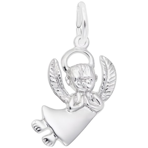 Flat Praying Angel Boy Charm