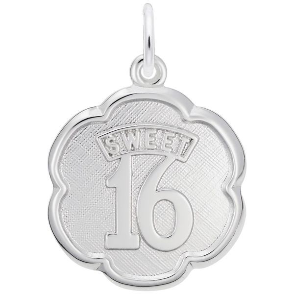 Sweet 16 Scalloped Disc Charm