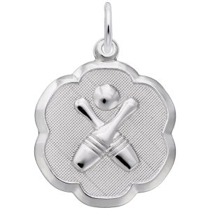 Bowling Scalloped Disc Charm