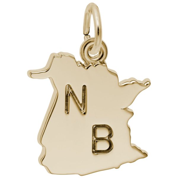 New Brunswick Map Charm