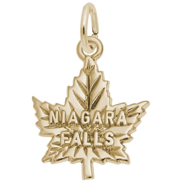 Niagara Falls Maple Leaf Charm