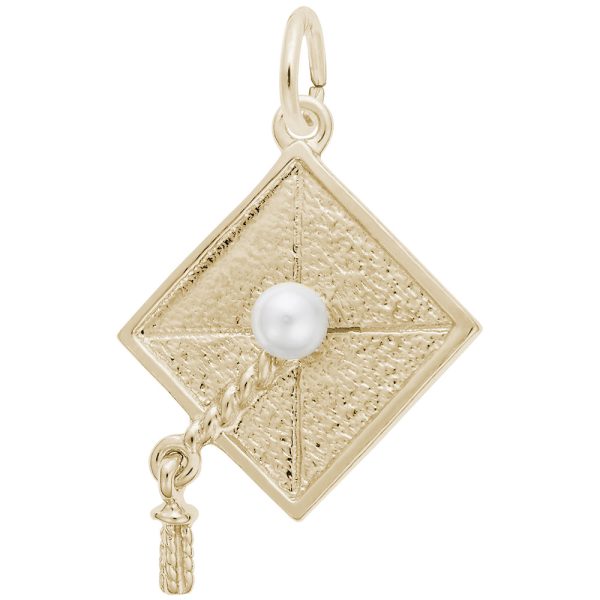 Graduation Cap with Pearl Charm