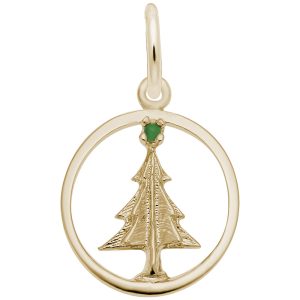 Christmas Tree Circle Charm