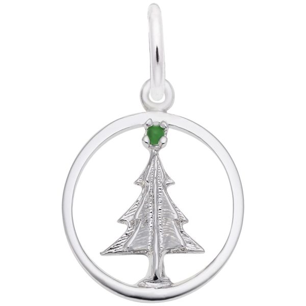 Christmas Tree Circle Charm