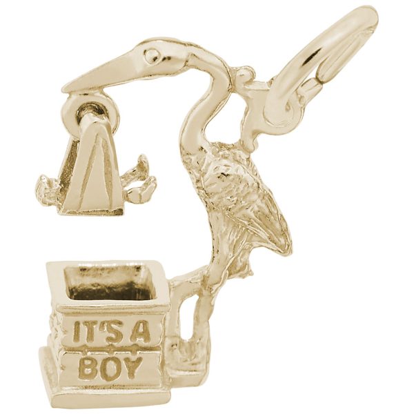 It's a Boy Stork Charm