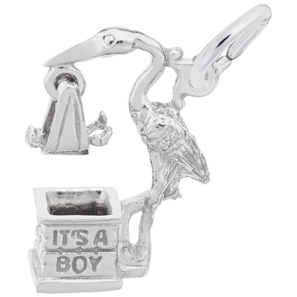 It's a Boy Stork Charm