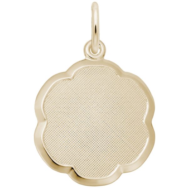Blank Scalloped Disc Charm