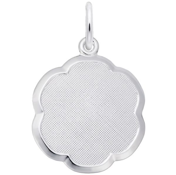 Blank Scalloped Disc Charm