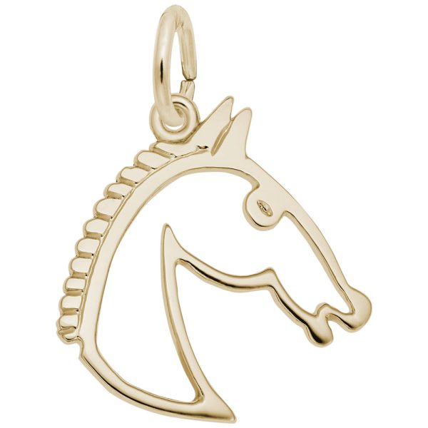 Flat Horse Head Charm