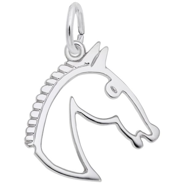 Flat Horse Head Charm