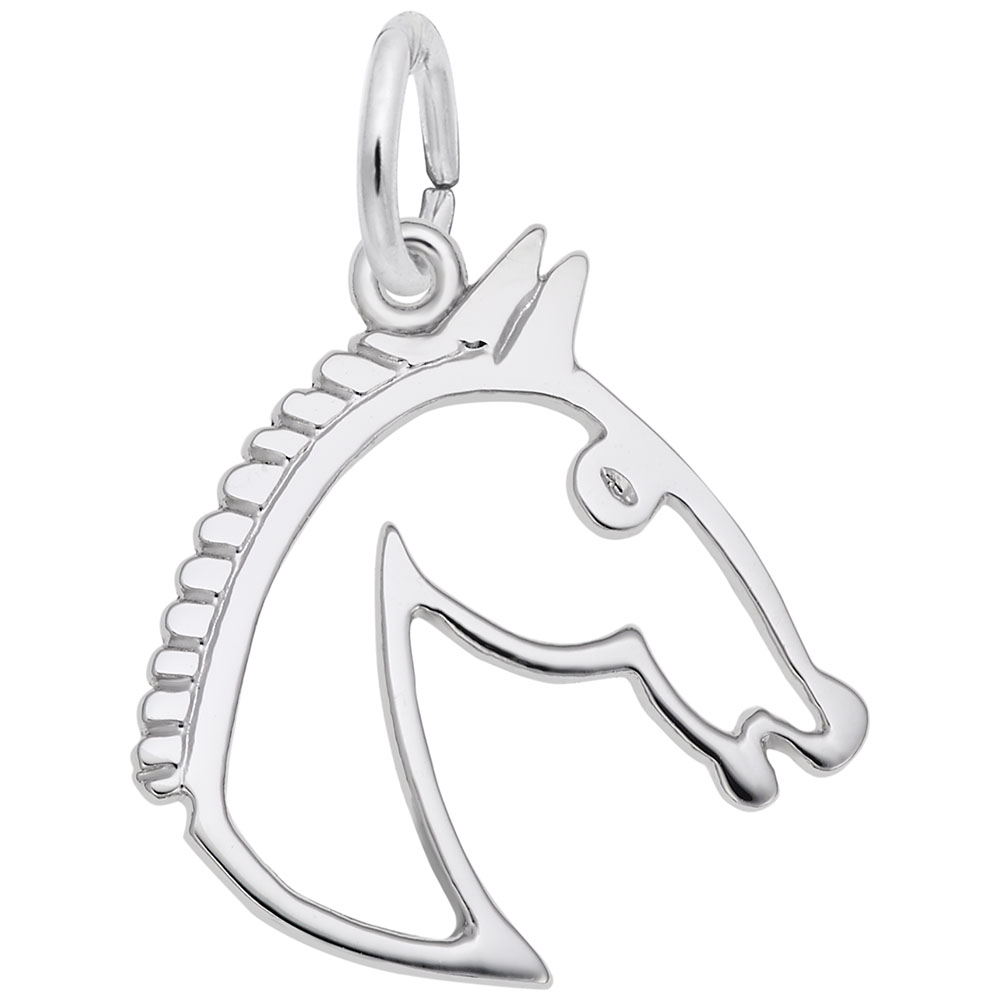 Flat Horse Head Charm