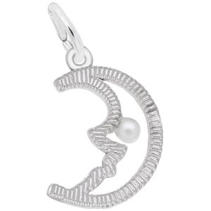 Half Moon with Pearl Charm