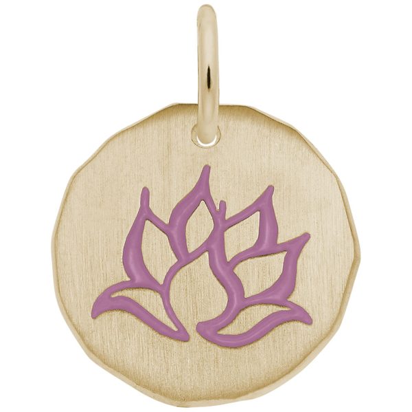 Lotus Flower Tag Charm