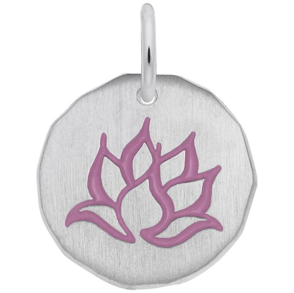 Lotus Flower Tag Charm