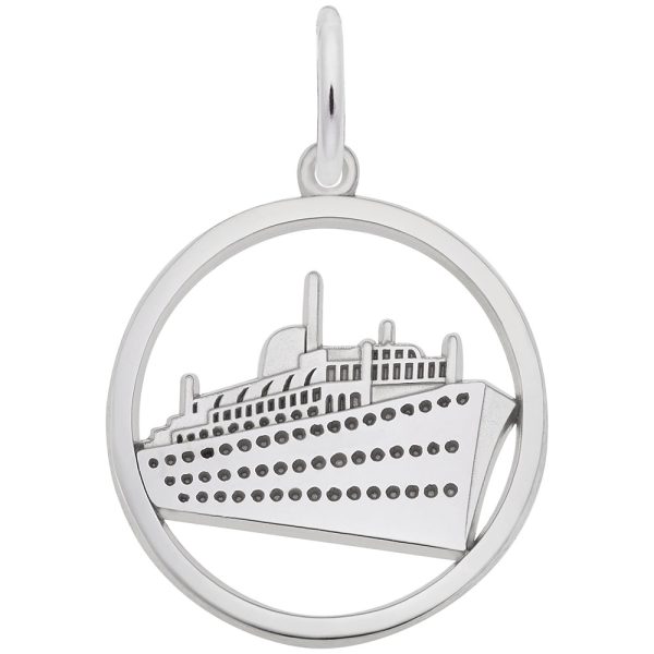 Ringed Cruise Ship Charm