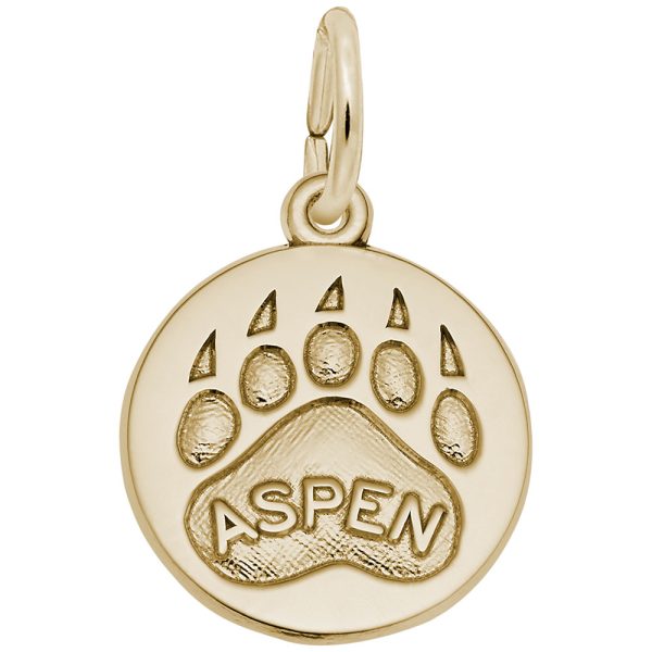 Aspen Bear Paw Print Charm