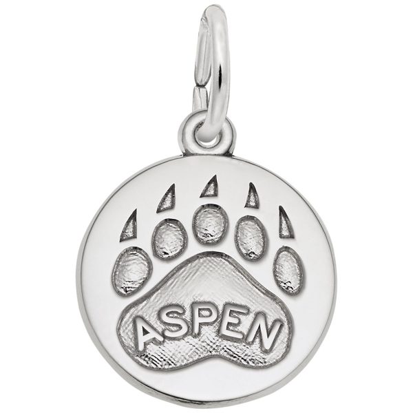 Aspen Bear Paw Print Charm