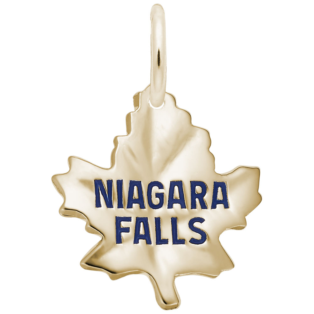 Niagara Falls Maple Leaf - Small Charm - Image 1