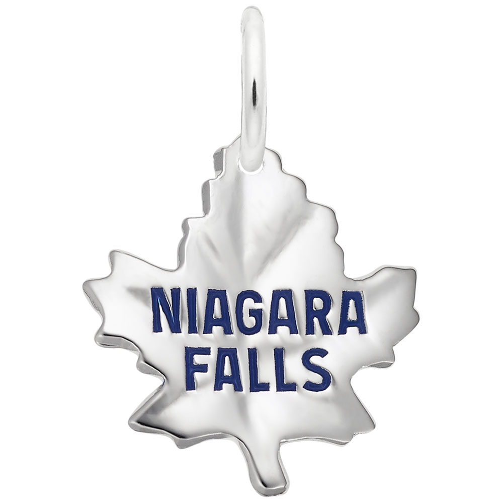 Niagara Falls Maple Leaf - Small Charm