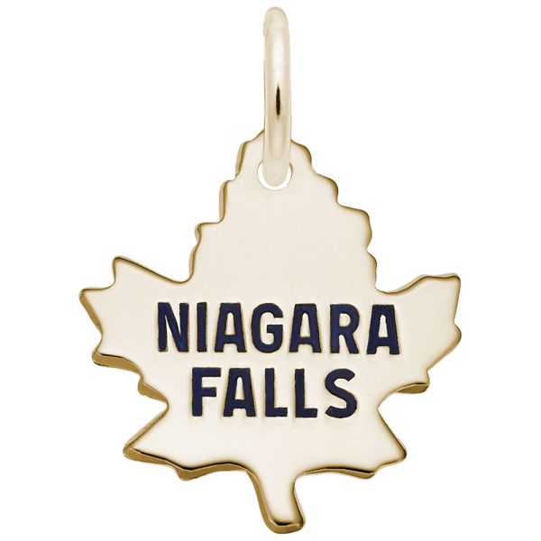 Niagara Falls Maple Leaf - Medium Charm