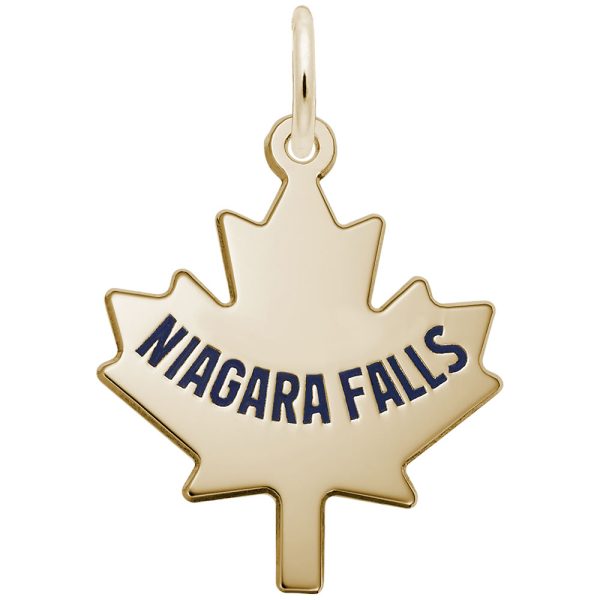 Niagara Falls Maple Leaf - Large Charm