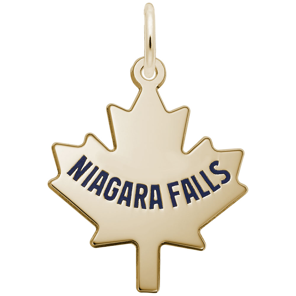 Niagara Falls Maple Leaf - Large Charm - Image 1