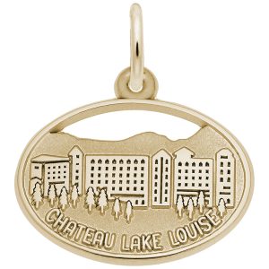 Chateau Lake Louise Oval Disc Charm