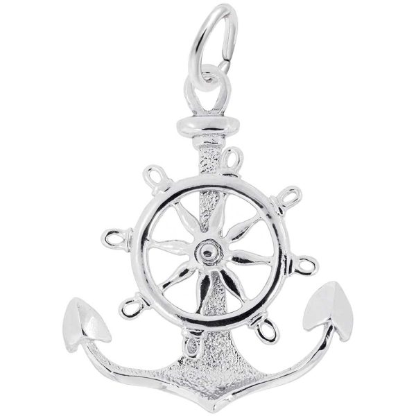 Large Anchor w/ Movable Wheel Charm