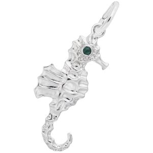 Seahorse with Stones Charm