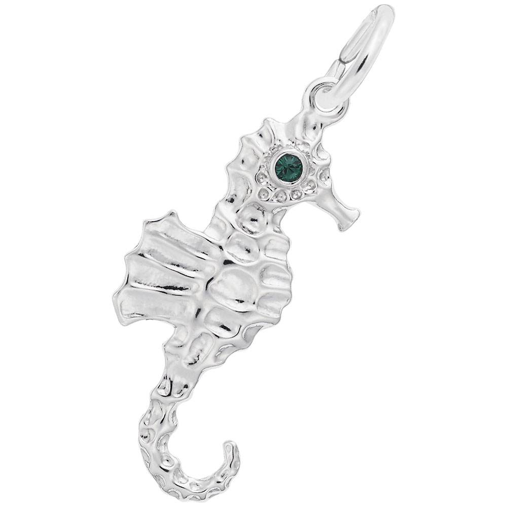 Seahorse with Stones Charm