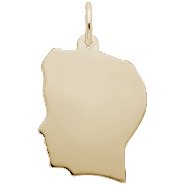 Flat Boy's Head Large Charm