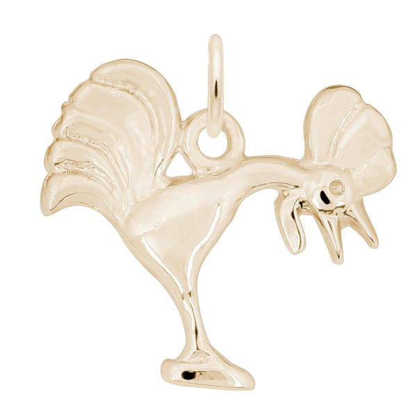 Rooster Crowing Charm