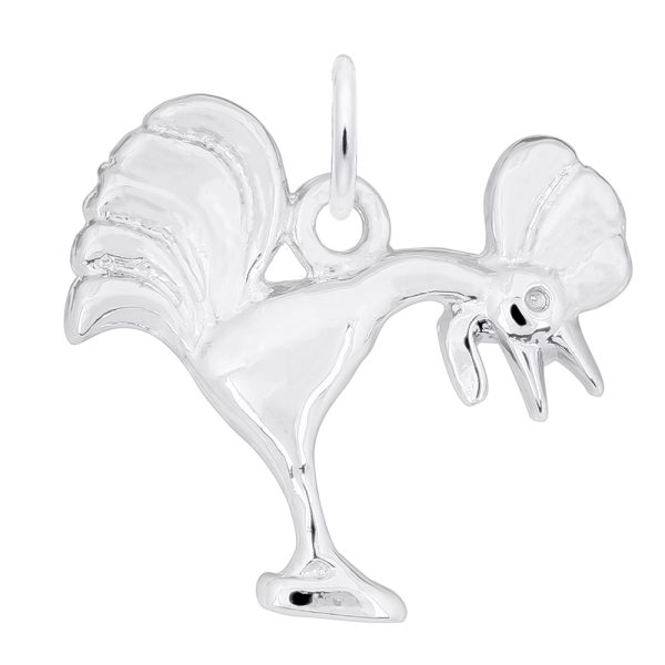 Rooster Crowing Charm