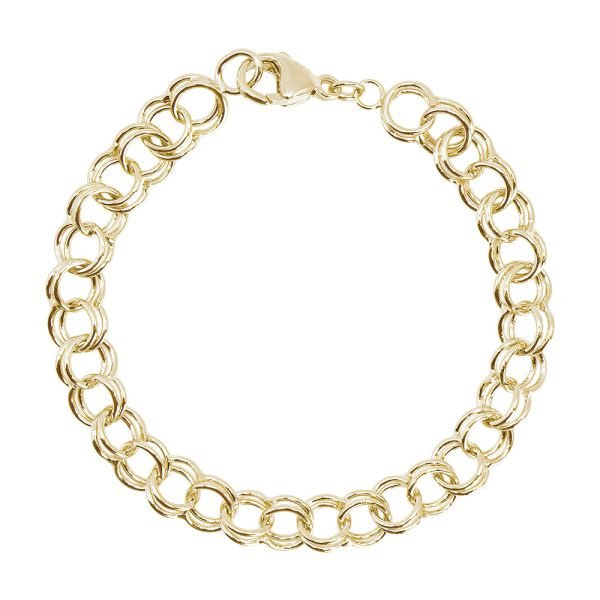 Large Double Link Curb Classic Bracelet
