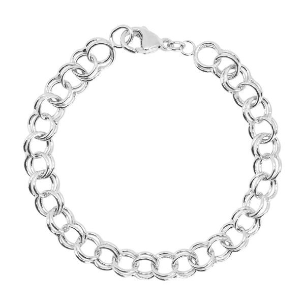 Large Double Link Curb Classic Bracelet