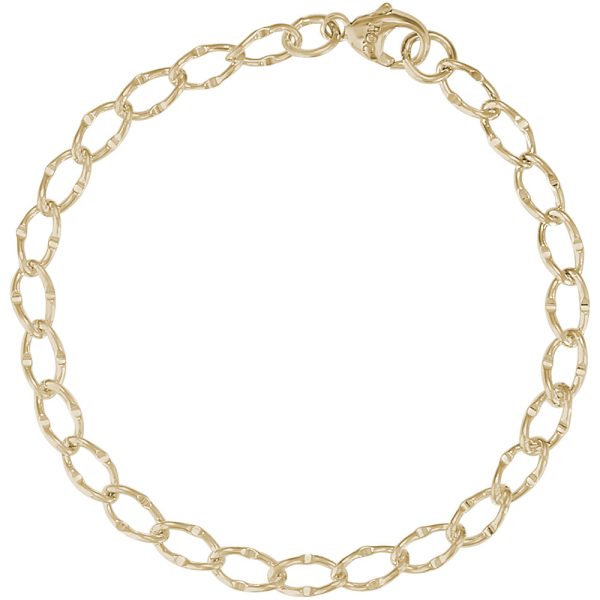 Dapped Single Link Curb Classic Bracelet