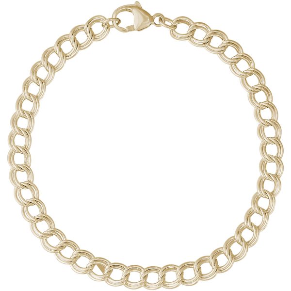 Petite Double Link Dapped Curb Classic Bracelet