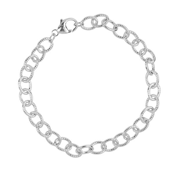 Lined Cable Link Classic Bracelet