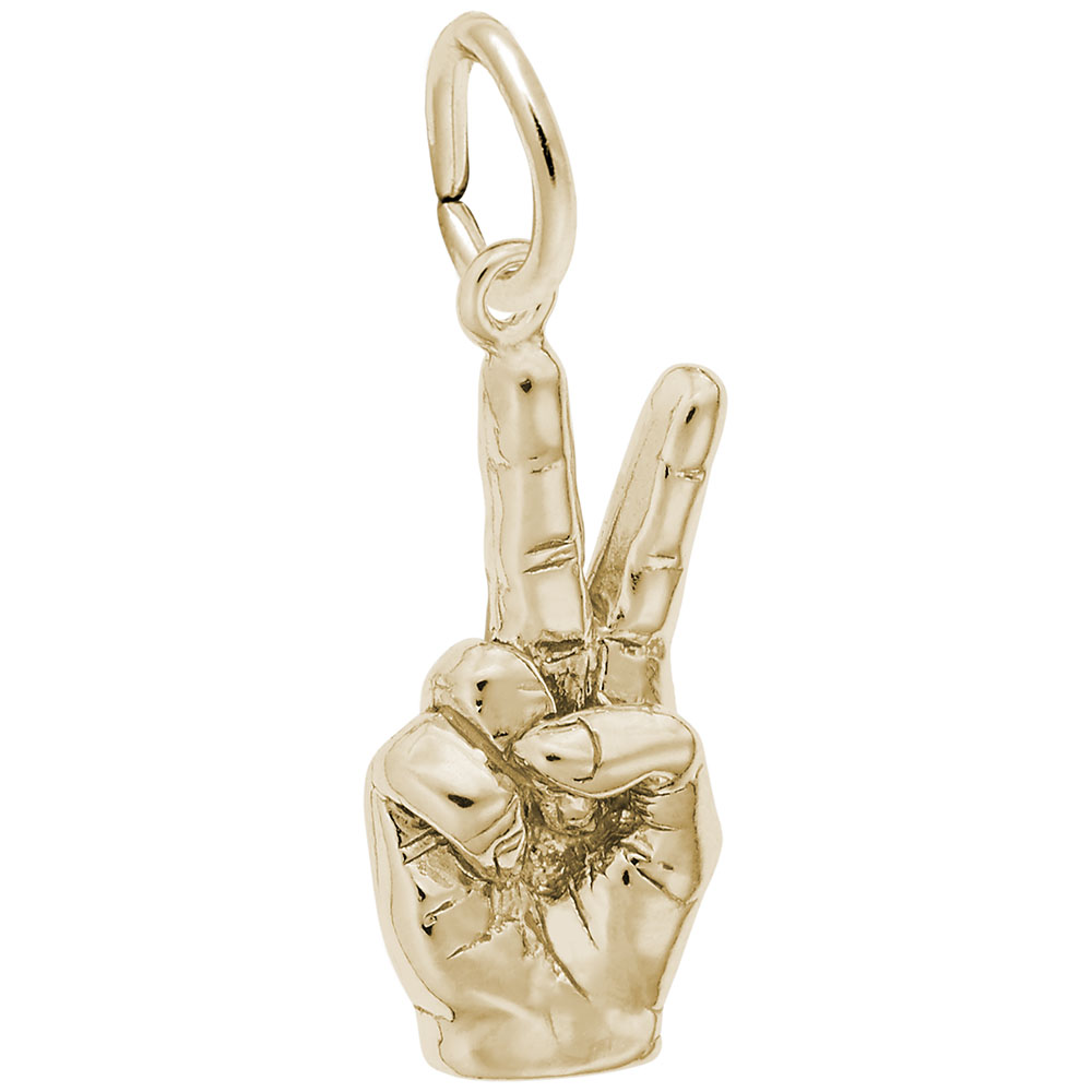 Hand Sign of Peace Charm - Image 1